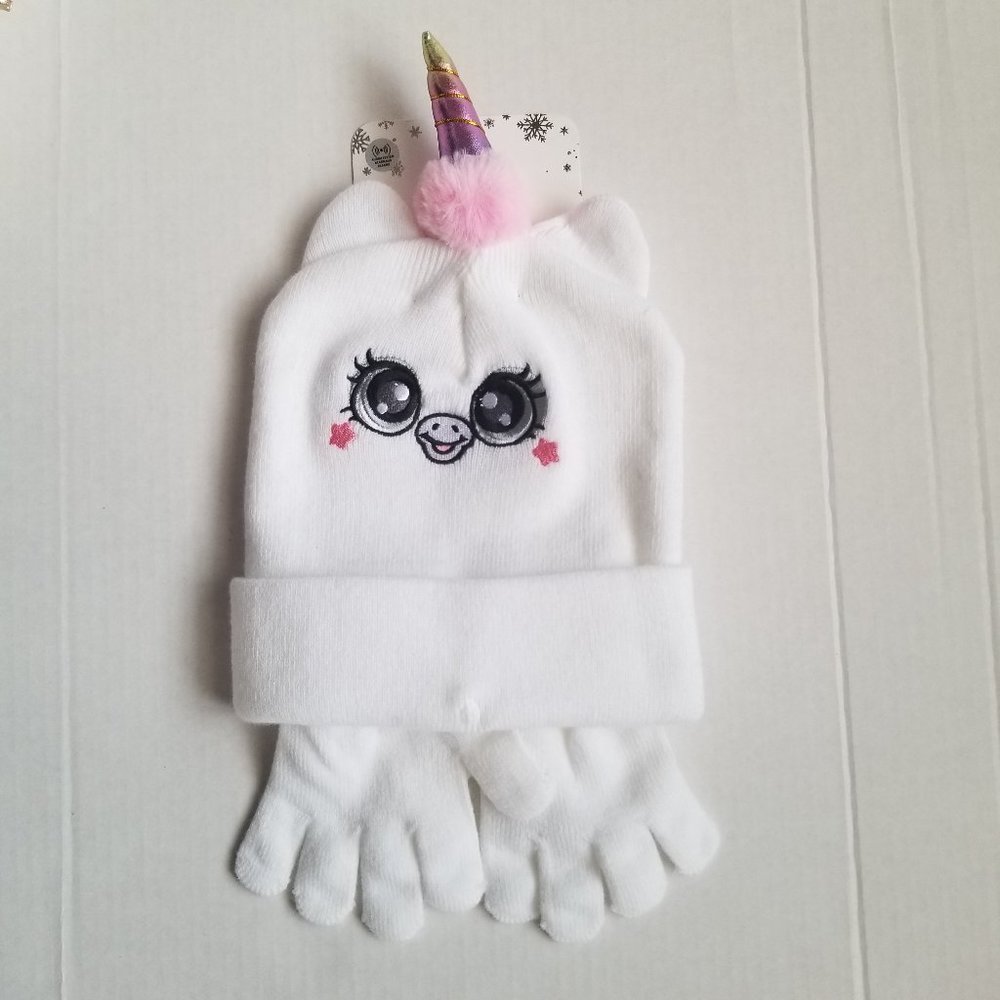 Unicorn Toque and Glove Set